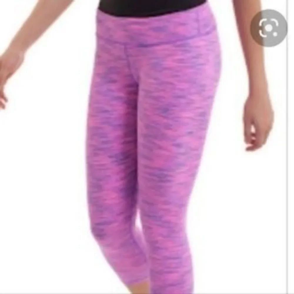 Ivivva Pink & Purple Space Dye Capri Athletic LeggingsGirls Size 10 Stripe